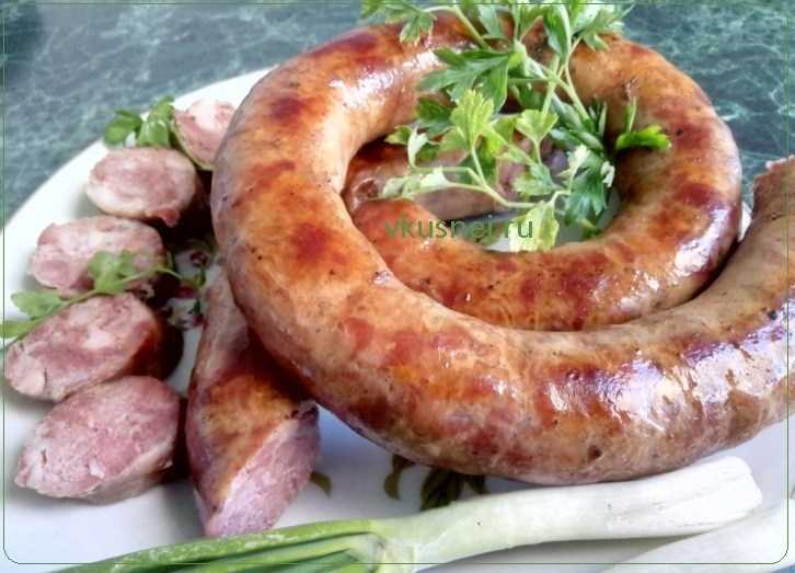 Домашняя колбаса из свинины
