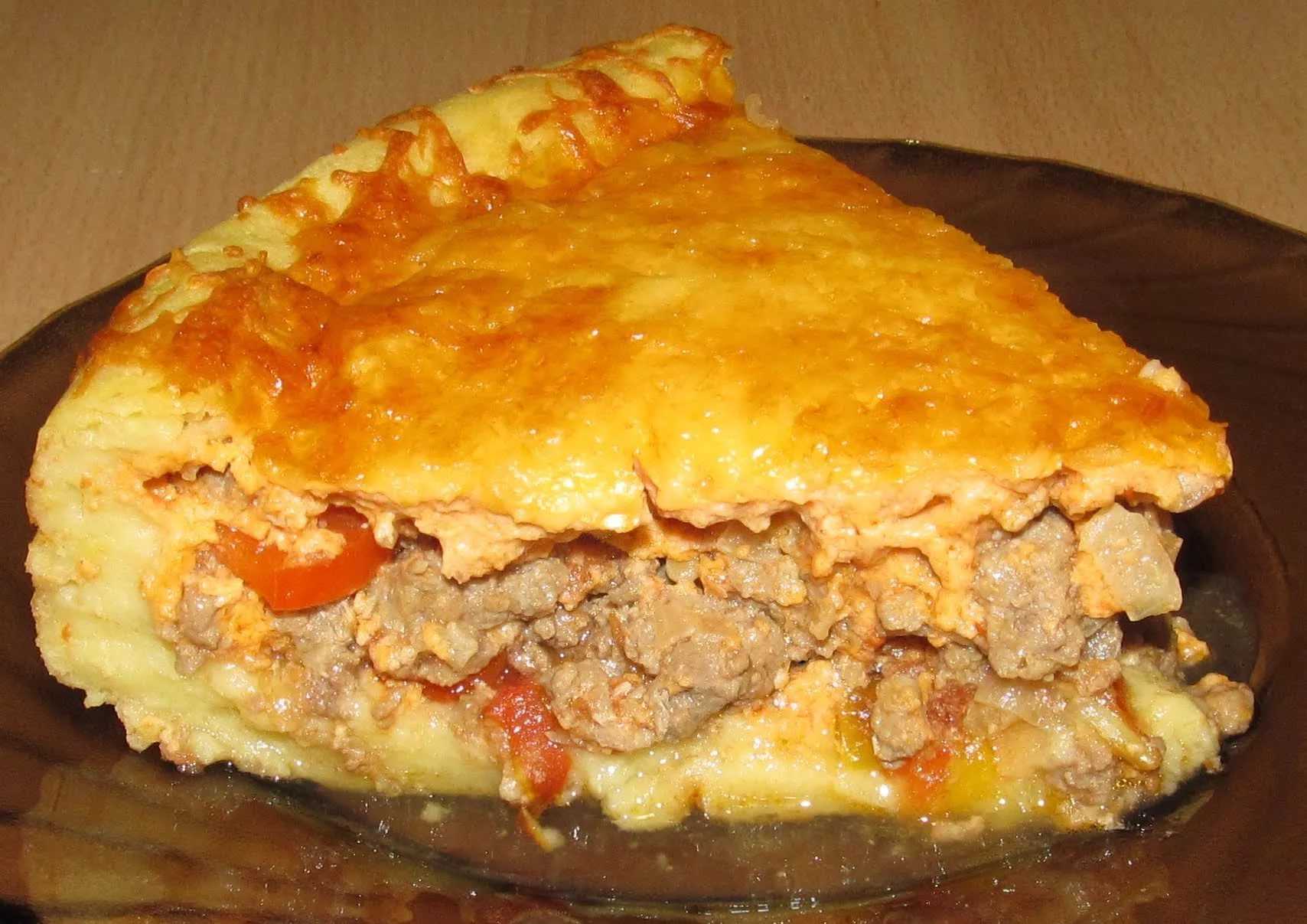 Пирог с картошкой и фаршем в духовке рецепт фото пошагово и видео - 1000.menu