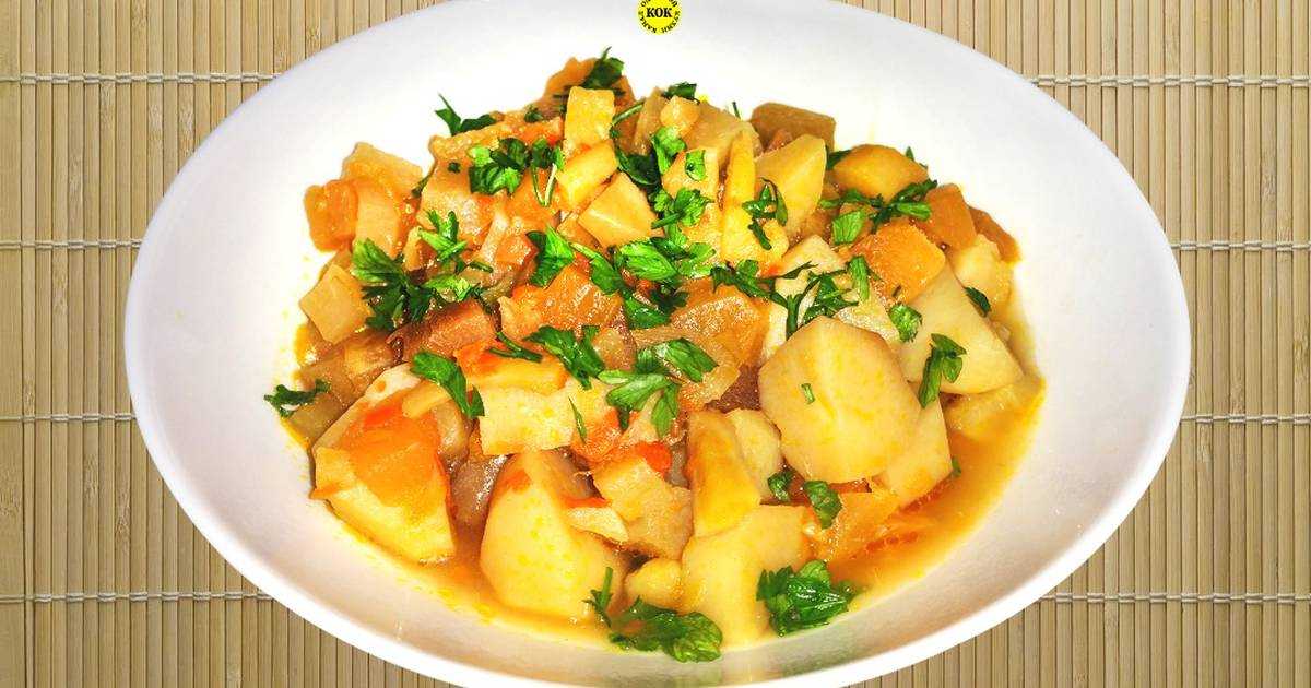 Свинина с баклажанами — пикантное рагу с овощами и рисом
