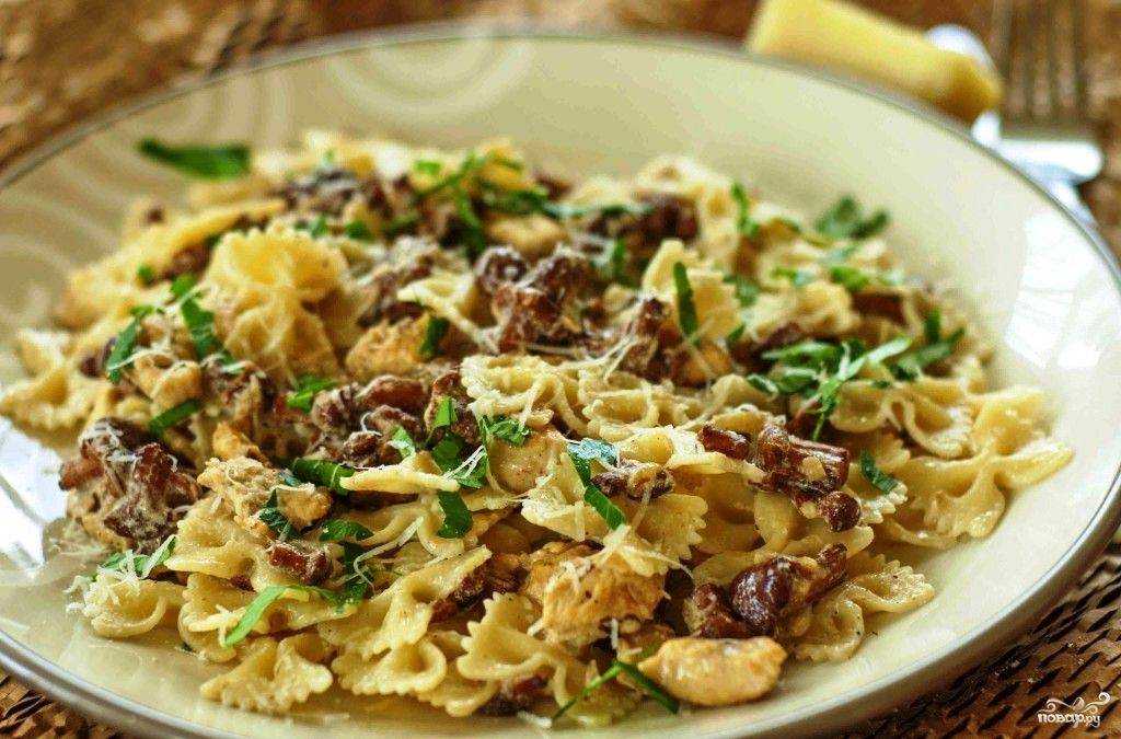 Макароны с мясом и грибами - 10 пошаговых фото в рецепте
