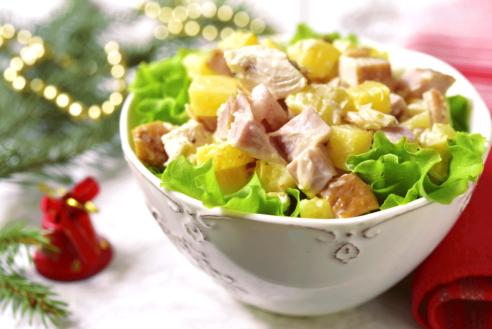 Салат с курицей и ананасом: 10 рецептов вкуснейшего салата