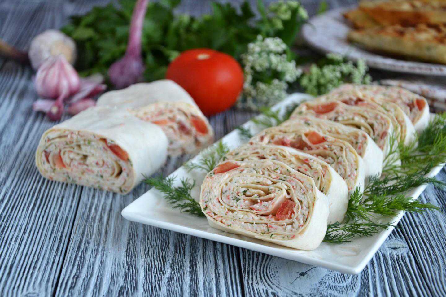 Рулеты из лаваша с разными начинками на праздничный стол - простые и вкусные рецепты на новый год 2023
