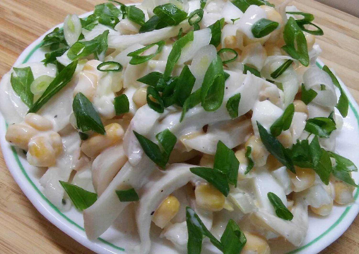 Салат из кальмаров - 11 рецептов вкусных и простых салатов с кальмарами и яйцом