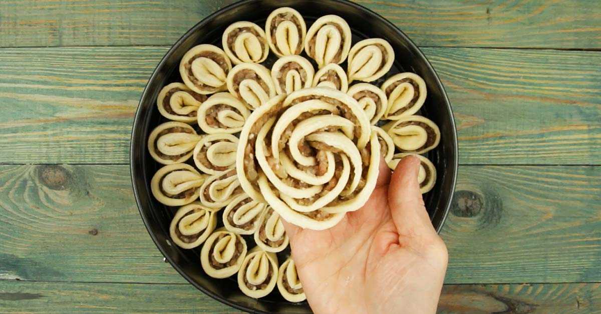Пирог хризантема – 5 рецепта вкусного мясного пирога