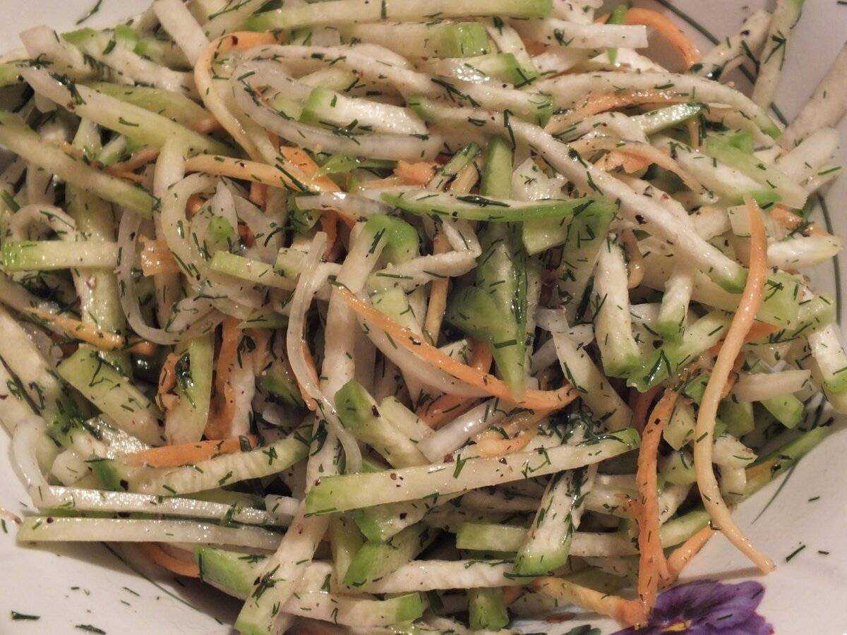 Салат из редьки: простые и вкусные рецепты с описанием и фото