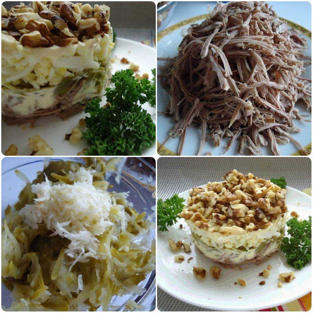 Предлагаем вашему вниманию очень вкусный, сытный и простой в приготовлении салат Принц с говядиной, яйцами и солеными огурцами