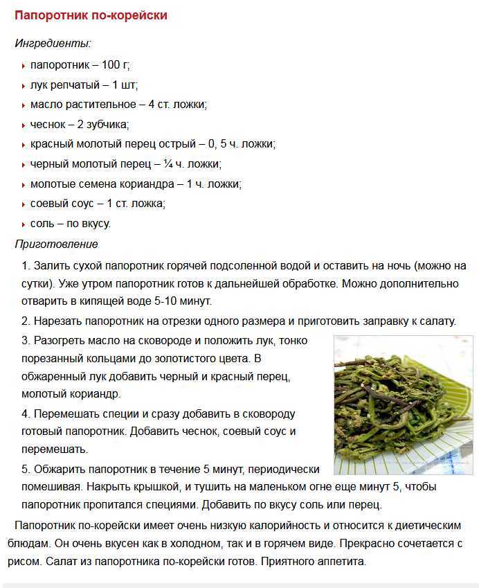 Салаты из папоротника. рецепты вкусных салатов с папоротником