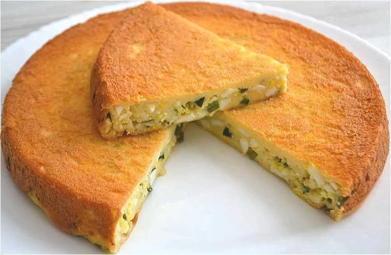 Ленивый пирог из багета
