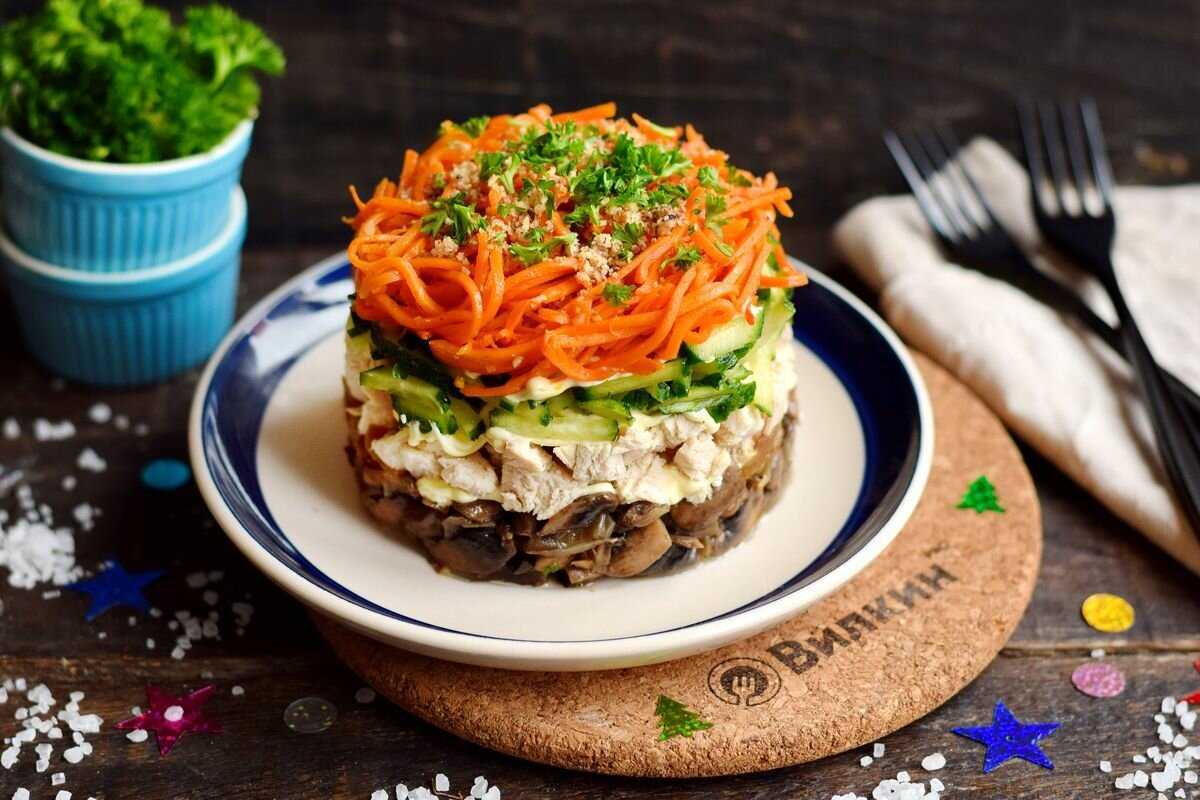 Салаты с копченой курицей — 17 очень вкусных рецептов