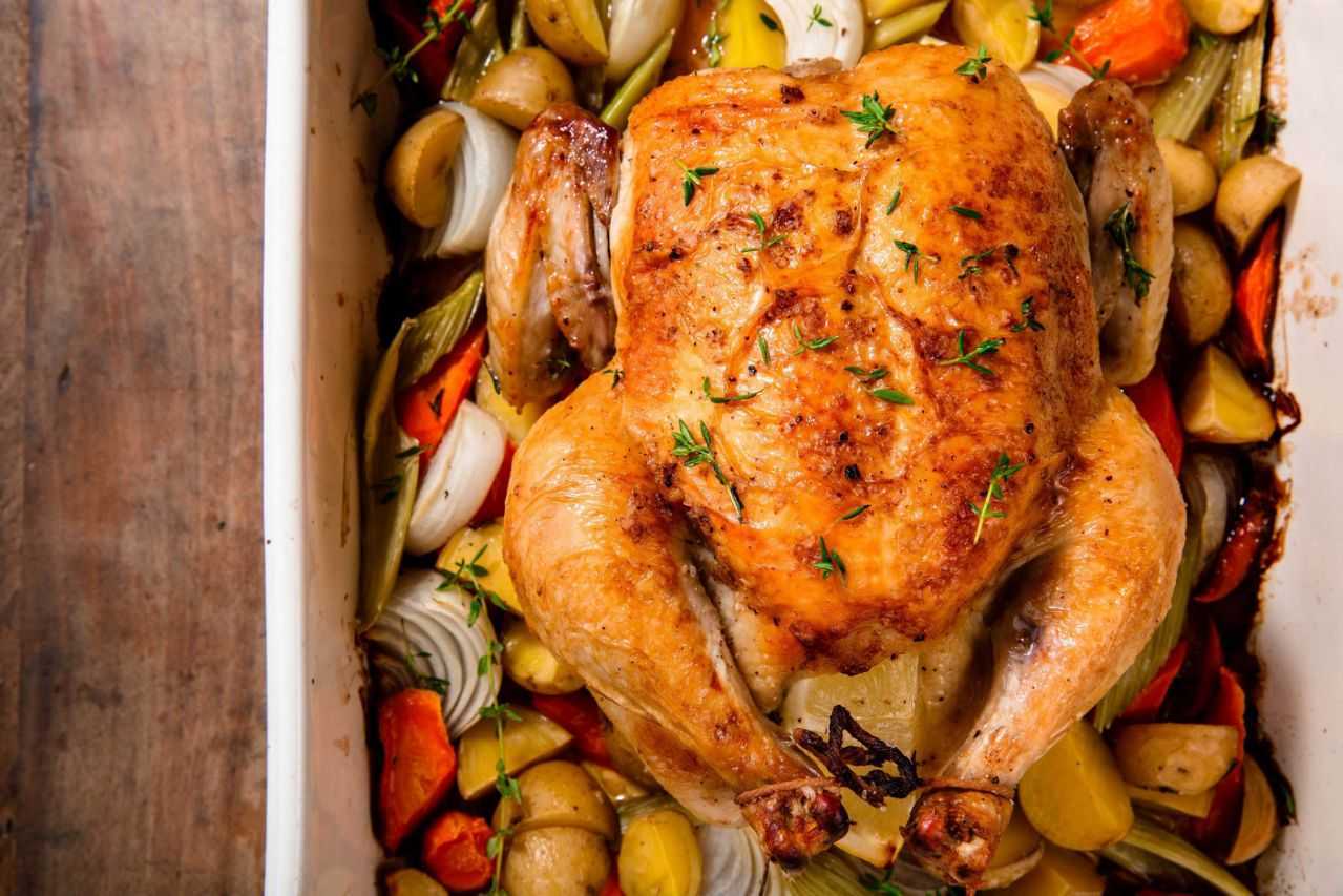 Рецепт диетической курицы с овощами в духовке | меню недели