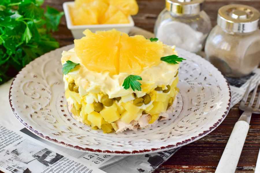 Салат татьяна с копченой курицей