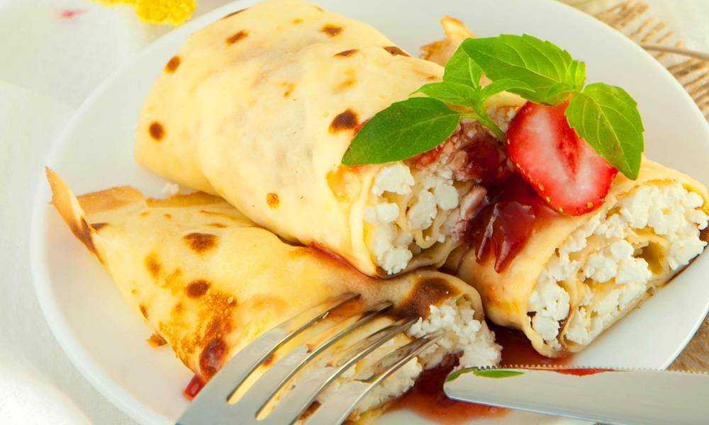Блинчики с творогом и вареньем Пошаговый рецепт с фото приготовления блинчиков с творогом и вареньем