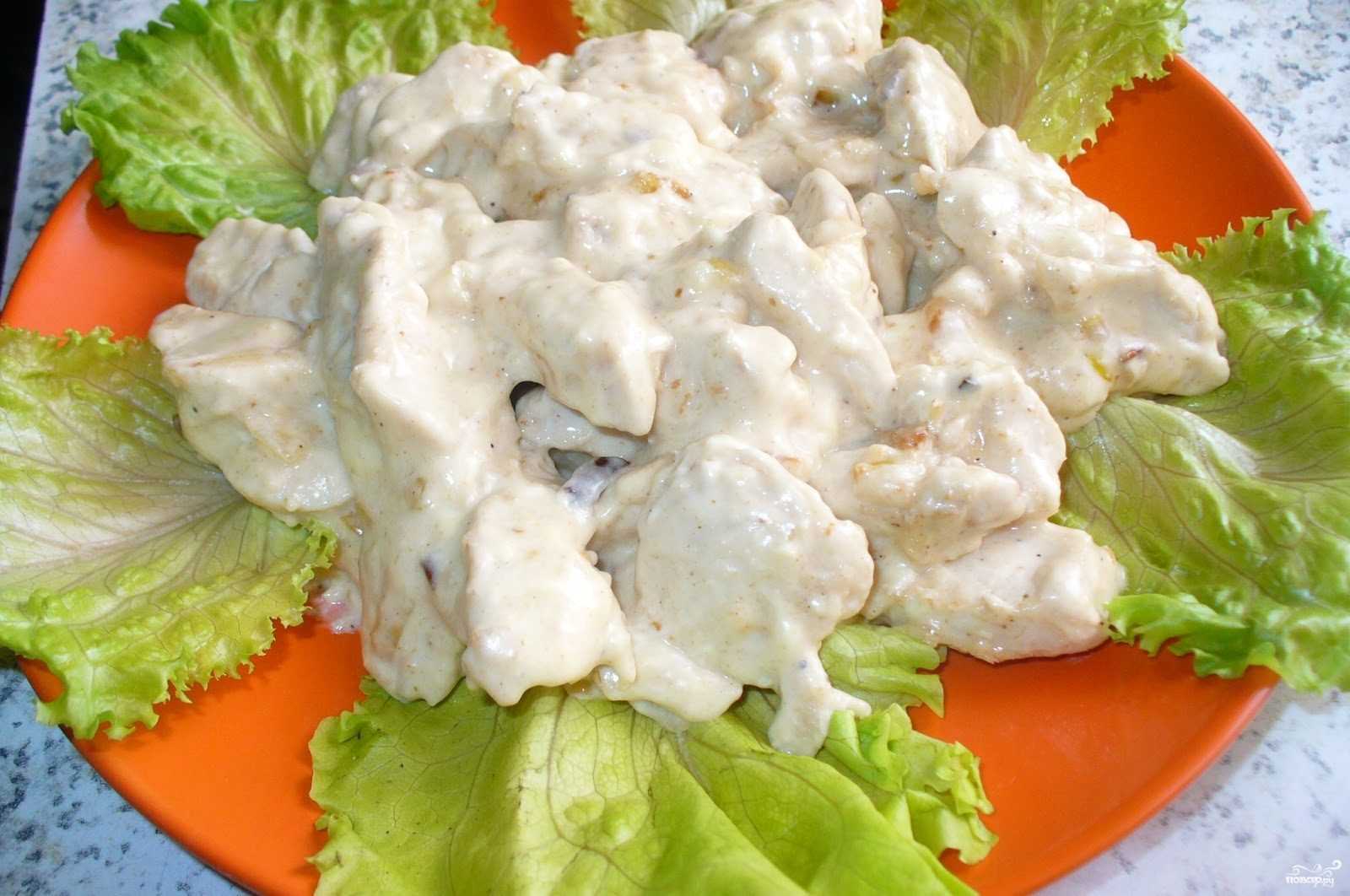 Рецепт курицы кусочками с молочном с сыром соусе на сковороде пошаговый с фото