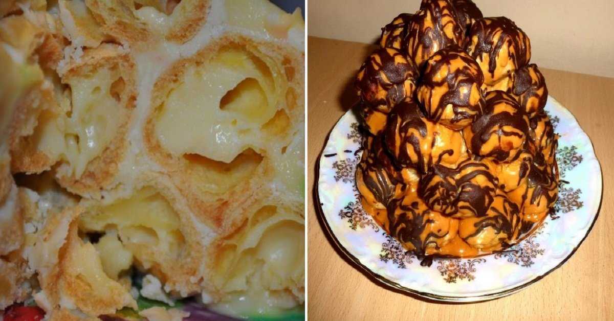 Торт из эклеров со сметанным кремом