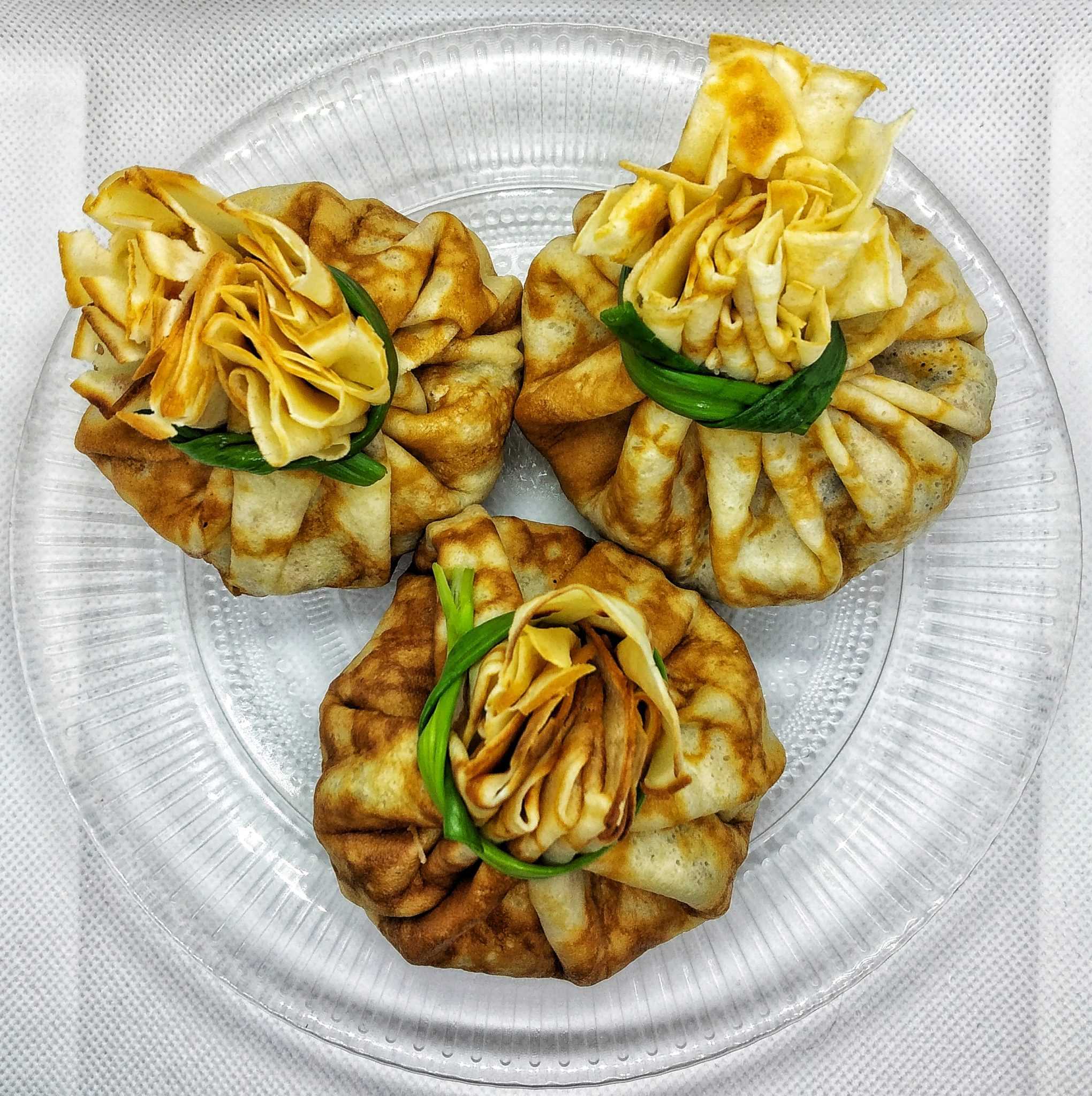 Блинные мешочки с начинкой