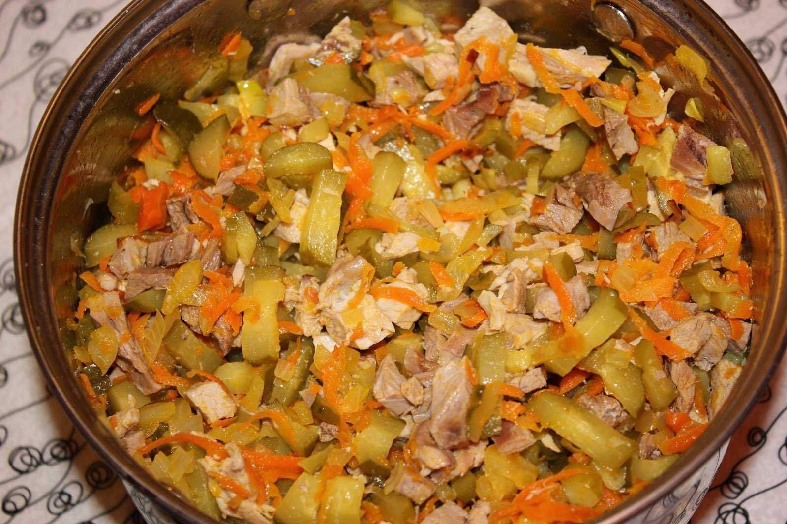 Салат обжорка с говядиной: рецепт с фото пошагово