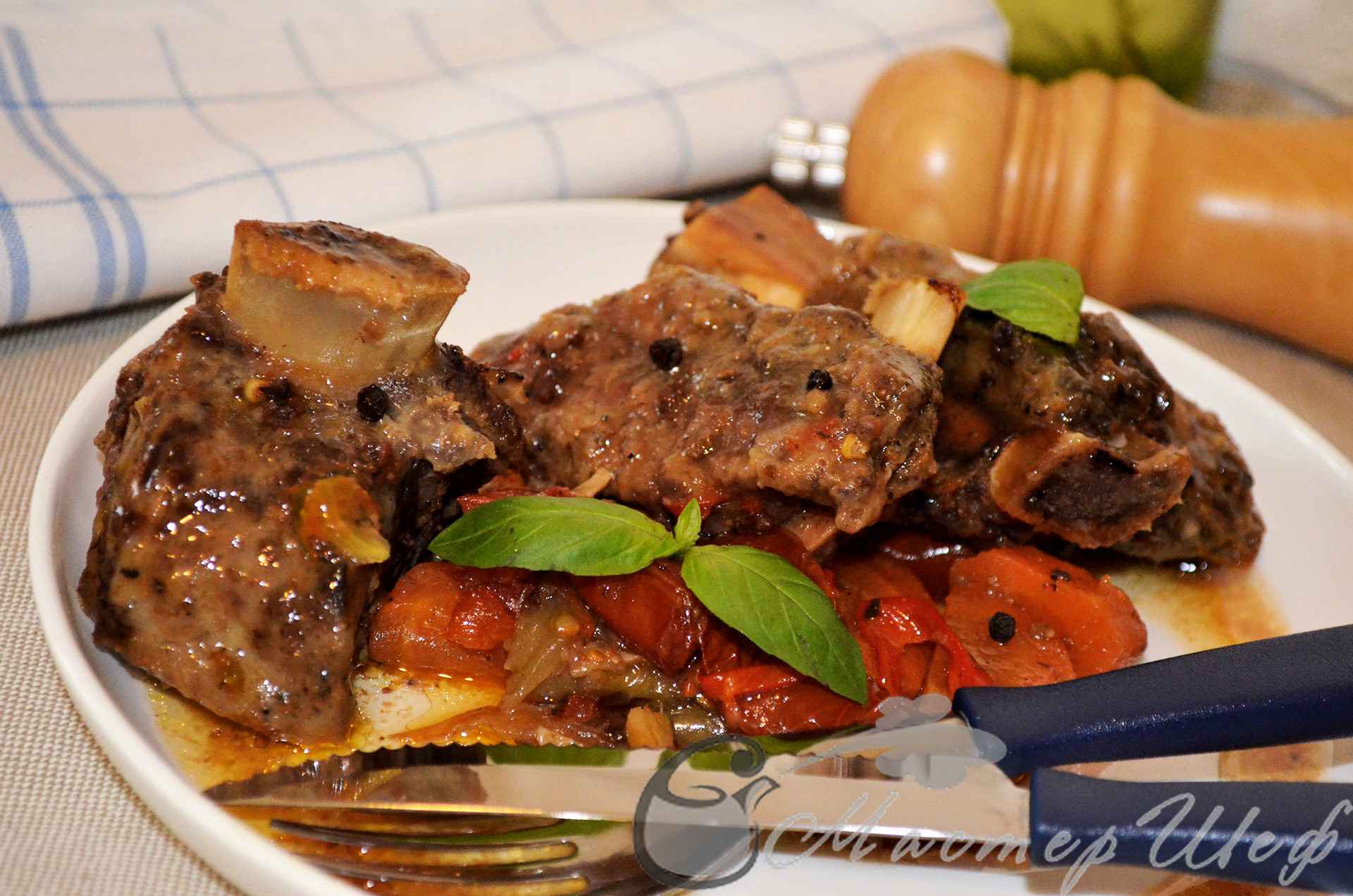 Рецепт вкусных говяжьих ребер на сковороде