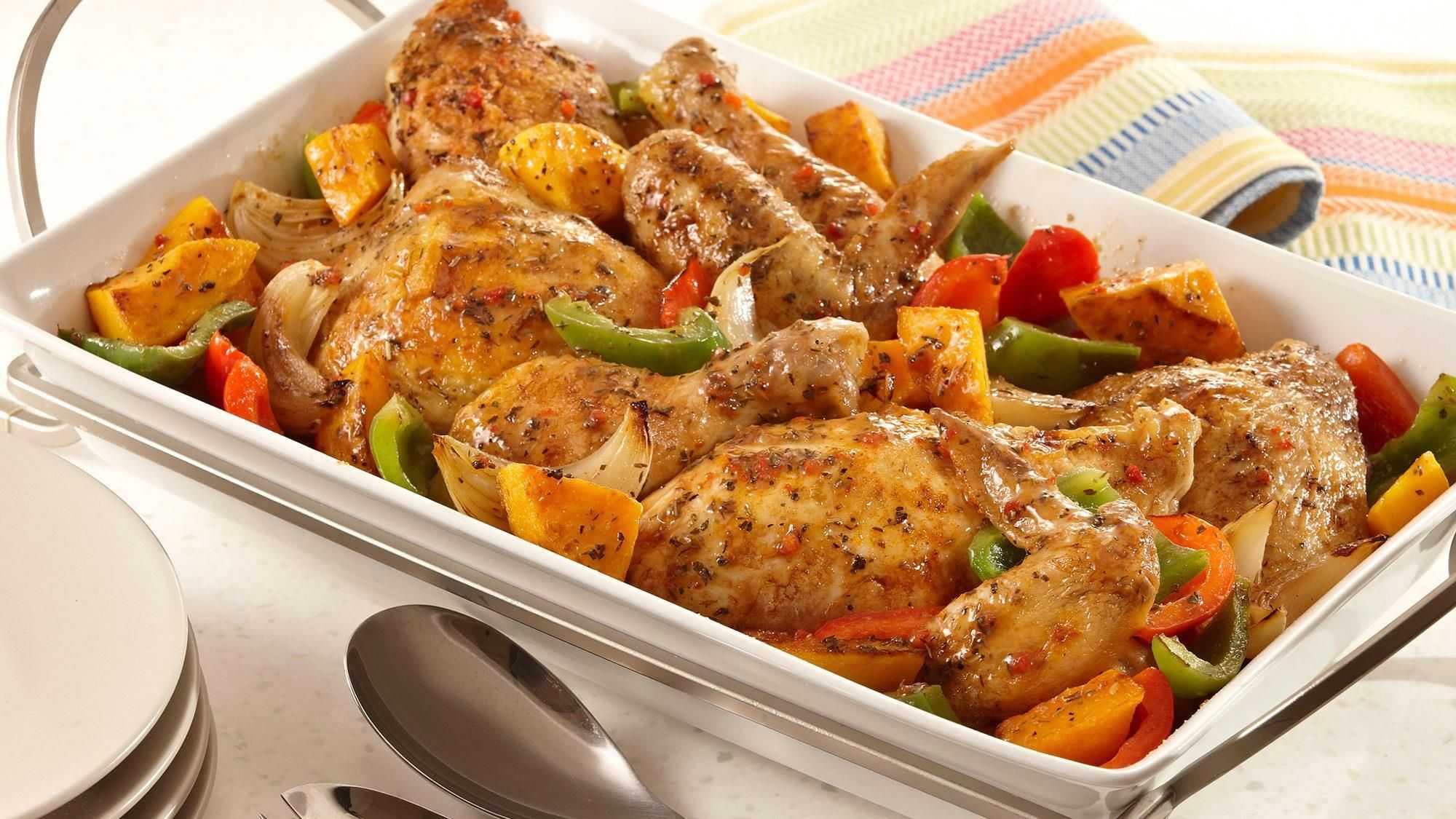 Курица с овощами в духовке - 10 рецептов приготовления с пошаговыми фото