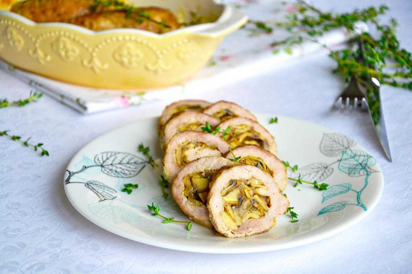 Мясной рулет из фарша с грибами - 16 пошаговых фото в рецепте