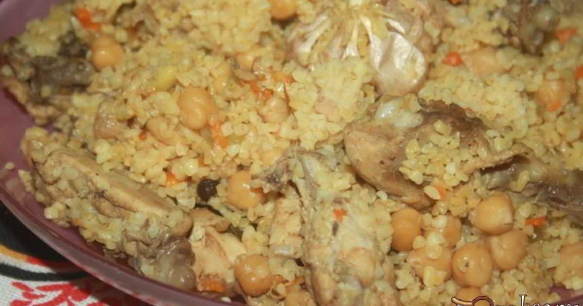 Плов из булгура со свининой