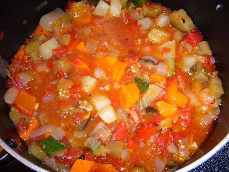 Овощное рагу с кабачками и рисом, рецепт с фото
