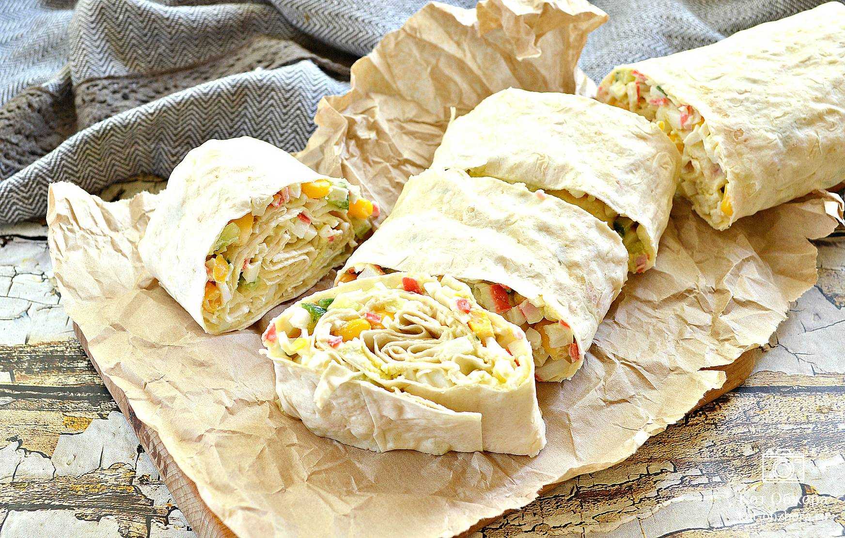 Закуски из лаваша - 15 быстрых и вкусных рецептов приготовления