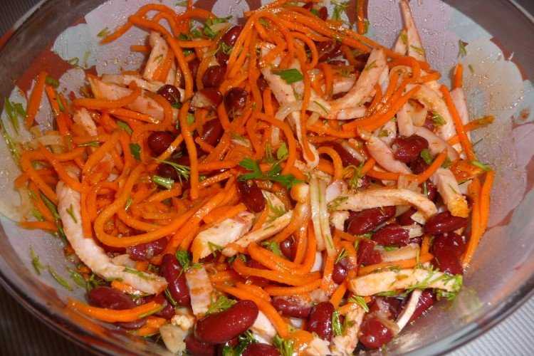 20 самых вкусных салатов с курицей и фасолью