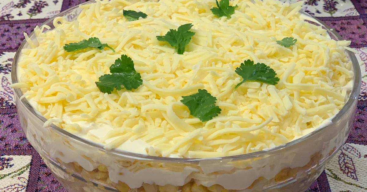 Салат курица ананасы сыр яйцо рецепт фото пошагово и видео - 1000.menu