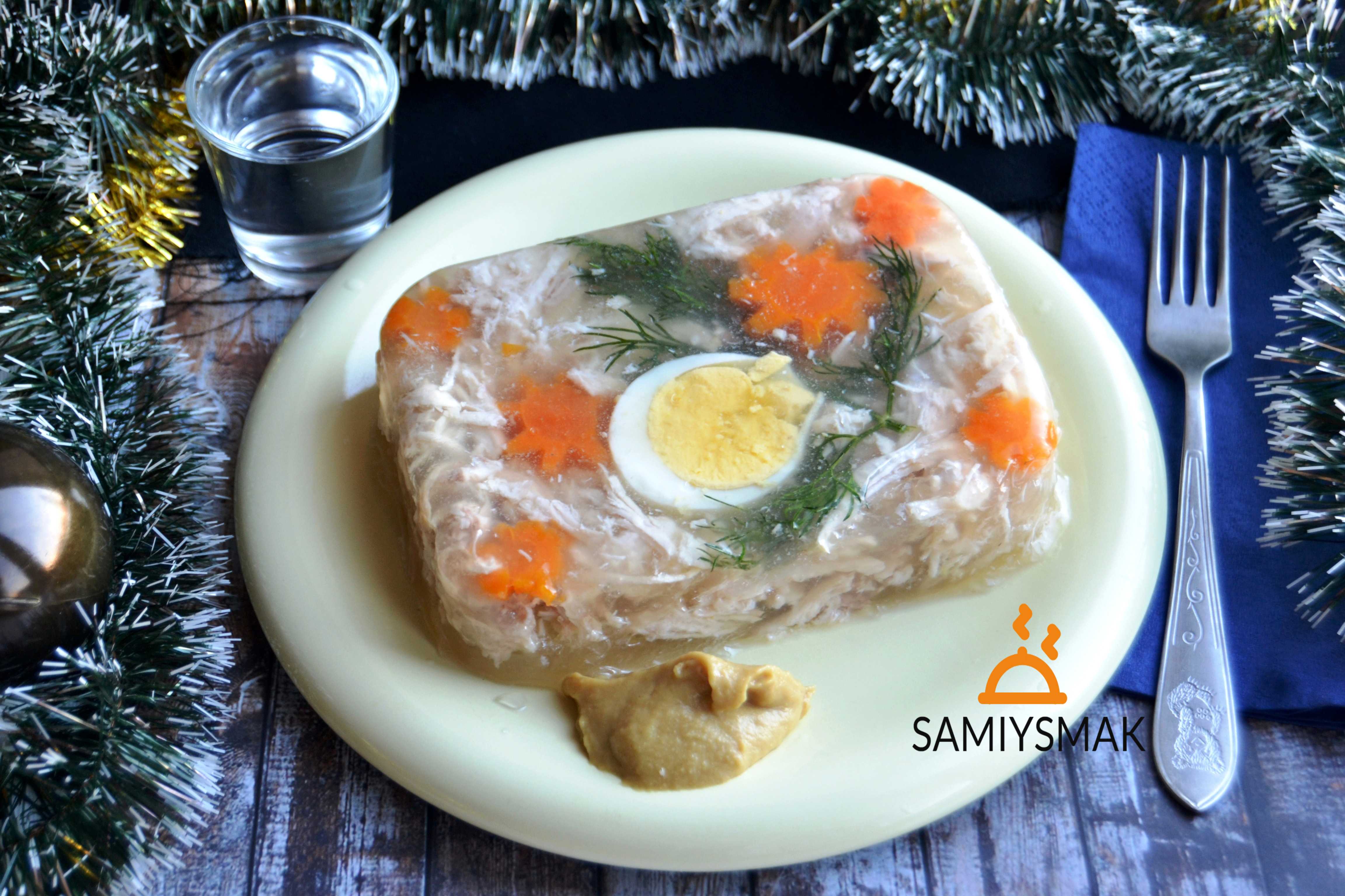 Холодец с желатином: из курицы, свинины, говядины